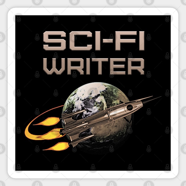 Sci-Fi Writer Author Magnet by macdonaldcreativestudios